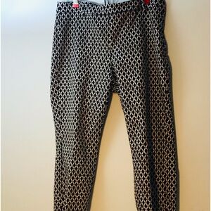 Adrienne Vittadini Checkered Black& White Pants Size 10